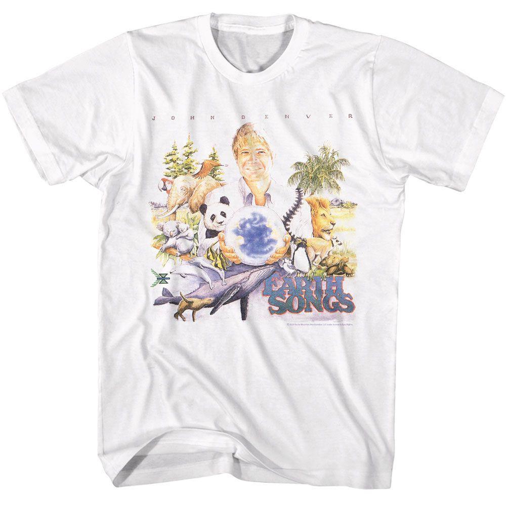 John Denver Earth Songs Album Cover White T-Shirt